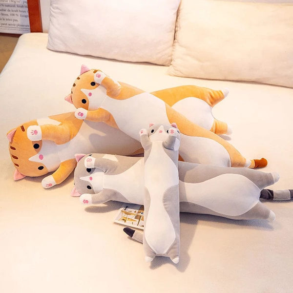 Planet Gates 50-130CM Cute Soft Long Cat Boyfriend Pillow Plush Toys Stuffed Pause Office Nap Sleep Pillow Cushion Gift Doll for Kids Girls