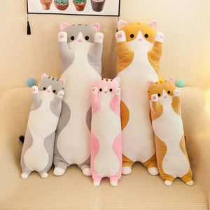 Planet Gates 50-130CM Cute Soft Long Cat Boyfriend Pillow Plush Toys Stuffed Pause Office Nap Sleep Pillow Cushion Gift Doll for Kids Girls