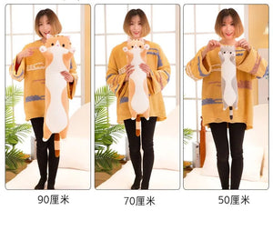 Planet Gates 50-130CM Cute Soft Long Cat Boyfriend Pillow Plush Toys Stuffed Pause Office Nap Sleep Pillow Cushion Gift Doll for Kids Girls