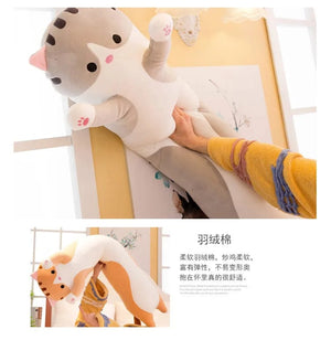 Planet Gates 50-130CM Cute Soft Long Cat Boyfriend Pillow Plush Toys Stuffed Pause Office Nap Sleep Pillow Cushion Gift Doll for Kids Girls