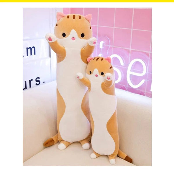 Planet Gates 50-130CM Cute Soft Long Cat Boyfriend Pillow Plush Toys Stuffed Pause Office Nap Sleep Pillow Cushion Gift Doll for Kids Girls