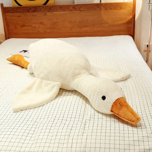 Planet Gates 50-190cm Cute Big White Goose Plush Toys Kawaii Huge Duck Sleep Pillow Cushion Soft Stuffed Animal Doll Birthday Gift for Kids