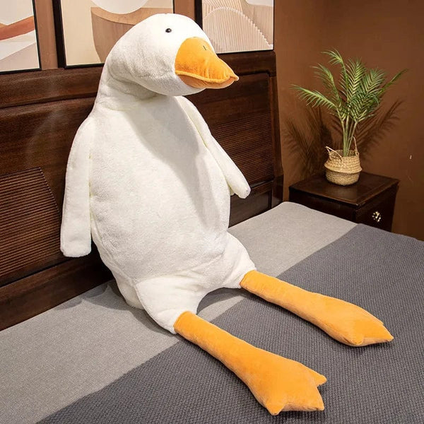 Planet Gates 50-190cm Cute Big White Goose Plush Toys Kawaii Huge Duck Sleep Pillow Cushion Soft Stuffed Animal Doll Birthday Gift for Kids