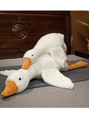 Planet Gates 50-190cm Cute Big White Goose Plush Toys Kawaii Huge Duck Sleep Pillow Cushion Soft Stuffed Animal Doll Birthday Gift for Kids