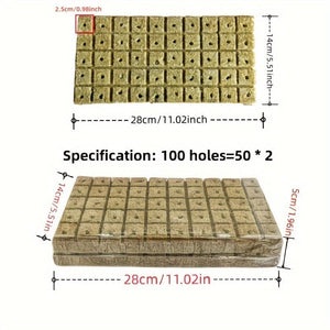 Planet Gates 50*2=100pcs 100 Holes/piece, Square Soilless Cultivation, Agricultural Plant Germination Device, Cube Planting Germination And Seedling Raising Tool