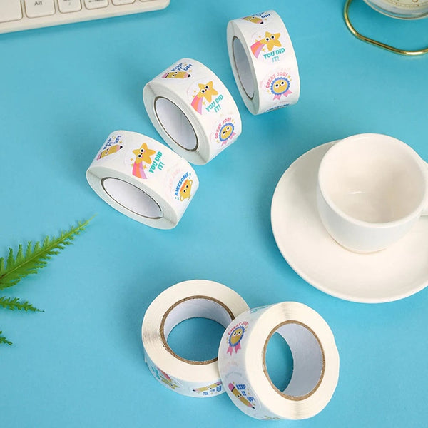 Planet Gates 50-500pcs 1inch Round Cartoon Toys Animal stickers for kids Teacher Reward Encourage Sticker Office Seal label Animal label