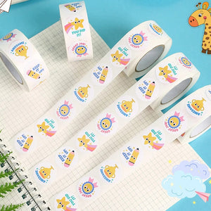 Planet Gates 50-500pcs 1inch Round Cartoon Toys Animal stickers for kids Teacher Reward Encourage Sticker Office Seal label Animal label
