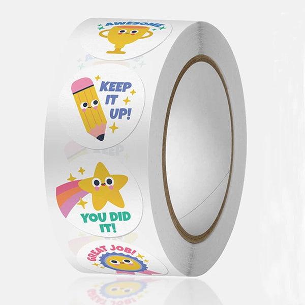 Planet Gates 50-500pcs 1inch Round Cartoon Toys Animal stickers for kids Teacher Reward Encourage Sticker Office Seal label Animal label