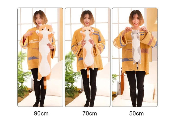 Planet Gates 50/70/90/110/130cm Cute Soft Long Cat Pillow Stuffed Plush Toys Office Nap Pillow Home Comfort Cushion Decor Gift Doll Child