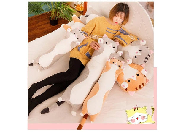 Planet Gates 50/70/90/110/130cm Cute Soft Long Cat Pillow Stuffed Plush Toys Office Nap Pillow Home Comfort Cushion Decor Gift Doll Child