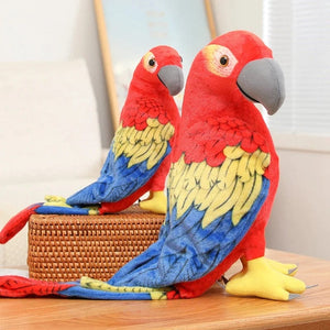 Planet Gates 50/70cm Cute Lifelike Parrot Plush Stuffed Animal Toy Soft Kawaii Simulation Bird Dolls for Children Girls Baby Birthday Gift