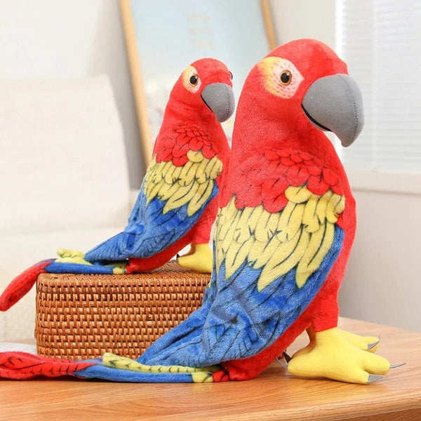 Planet Gates 50/70cm Cute Lifelike Parrot Plush Stuffed Animal Toy Soft Kawaii Simulation Bird Dolls for Children Girls Baby Birthday Gift