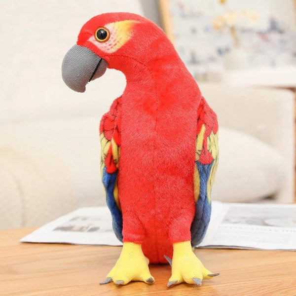Planet Gates 50/70cm Cute Lifelike Parrot Plush Stuffed Animal Toy Soft Kawaii Simulation Bird Dolls for Children Girls Baby Birthday Gift