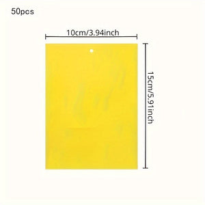 Planet Gates 50 Pcs 50/100pcs Double-sided Flying Insect Traps Designed For Gardens And Farms Effectively Removes Small Flying Insects And Fruit Flies Improving Catching Efficiency