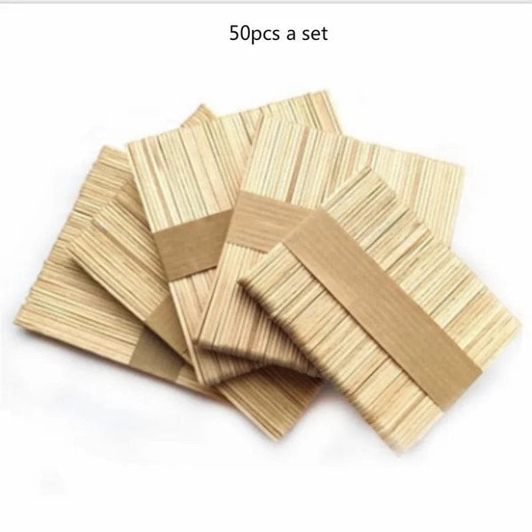 Planet Gates 50 Wooden Sticks 4 Cells /8 Cells Summer Ice Cream Silicone Mold DIY Ice Pop Maker Freezer Fruit Juice Popsicle Mould Ice Tray Cake Baking Mold