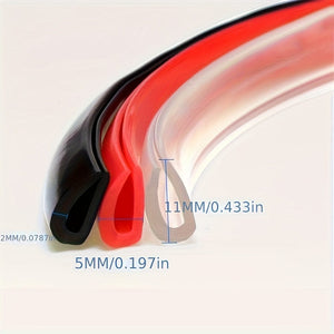 Planet Gates 500.0cm Transparent Car Door Edge Rubber Scratch Protector Strips Car Styling Side Doors Moldings Adhesive Scratch Protector