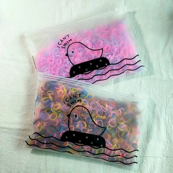 Planet Gates 500/1000/2000pcs Girls Colourful Disposable Rubber Band Hair Ties Headband Children Ponytail Holder Bands Kids Hair Accessories