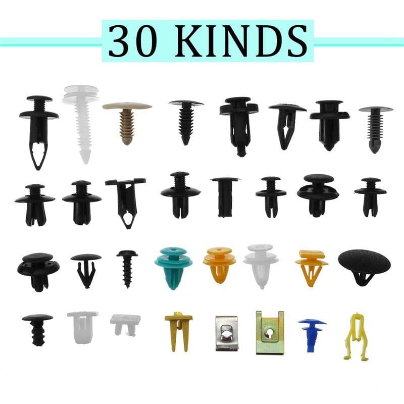 Planet Gates 500/100PCS Mixed Auto Fastener Vehicle Car Bumper Clips Retainer Fastener Rivet Door Panel Fender Liner Universal Fit All Car