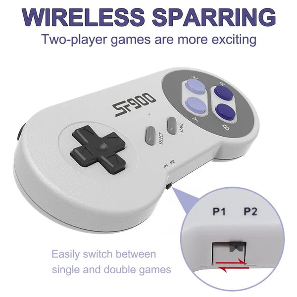 Planet Gates 5000 Games SF900 Video Game Console SNES NES Built in 5000 Games HDMI Video TV Game Stick 2.4G Wireless Controller Handheld Game Console