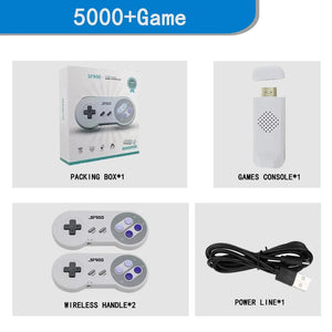 Planet Gates 5000 Games SF900 Video Game Console SNES NES Built in 5000 Games HDMI Video TV Game Stick 2.4G Wireless Controller Handheld Game Console