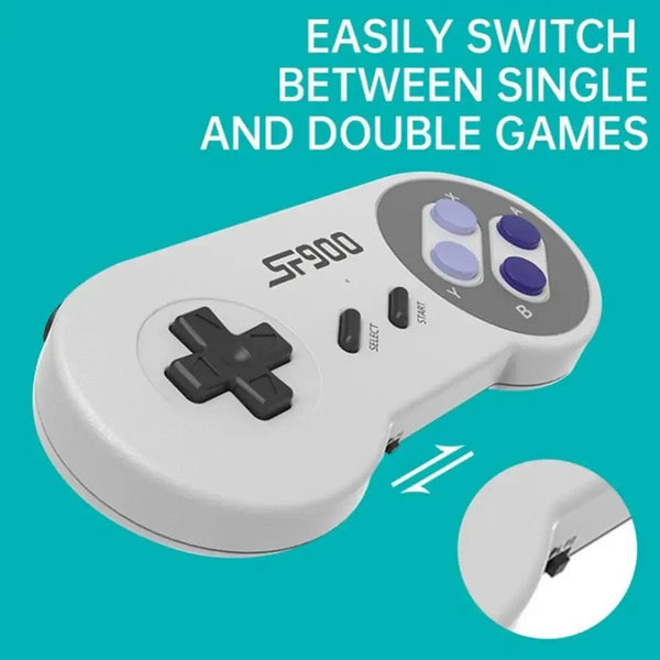 Planet Gates 5000 Games SF900 Video Game Console SNES NES Built in 5000 Games HDMI Video TV Game Stick 2.4G Wireless Controller Handheld Game Console