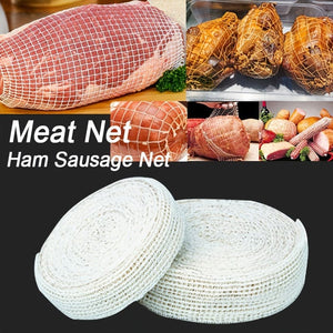Planet Gates 500cm/196.85in Meat Net 1pc 5m Meat Netting Roll Elastic Ham Sausage Net Butcher's String Hot Dog Sausage Packaging Net Kitchen Accesories Meat Cooking Tool
