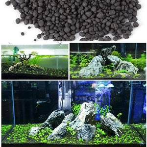 Planet Gates 500g 500g Fish Tank Water Plant Fertility Substrate Sand Aquarium Plant Soil Black Clay Gravel for Natural Planted Water Moss Plants