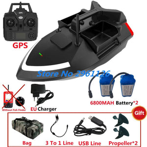Planet Gates 500M 40GPS Point Remote Control Fishing Boat 2KG Load 6Hours LCD Display GPS Auto Return Cruise 3 Hopper High Speed RC Bait Boat