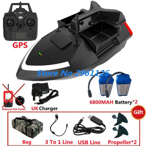 Planet Gates 500M 40GPS Point Remote Control Fishing Boat 2KG Load 6Hours LCD Display GPS Auto Return Cruise 3 Hopper High Speed RC Bait Boat