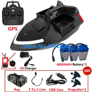 Planet Gates 500M 40GPS Point Remote Control Fishing Boat 2KG Load 6Hours LCD Display GPS Auto Return Cruise 3 Hopper High Speed RC Bait Boat