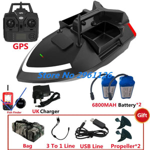 Planet Gates 500M 40GPS Point Remote Control Fishing Boat 2KG Load 6Hours LCD Display GPS Auto Return Cruise 3 Hopper High Speed RC Bait Boat