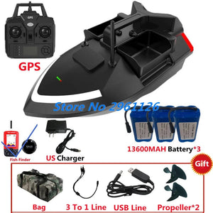 Planet Gates 500M 40GPS Point Remote Control Fishing Boat 2KG Load 6Hours LCD Display GPS Auto Return Cruise 3 Hopper High Speed RC Bait Boat