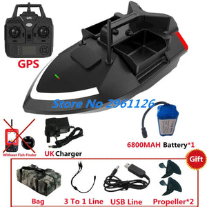 Planet Gates 500M 40GPS Point Remote Control Fishing Boat 2KG Load 6Hours LCD Display GPS Auto Return Cruise 3 Hopper High Speed RC Bait Boat