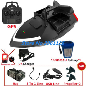 Planet Gates 500M 40GPS Point Remote Control Fishing Boat 2KG Load 6Hours LCD Display GPS Auto Return Cruise 3 Hopper High Speed RC Bait Boat