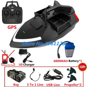 Planet Gates 500M 40GPS Point Remote Control Fishing Boat 2KG Load 6Hours LCD Display GPS Auto Return Cruise 3 Hopper High Speed RC Bait Boat