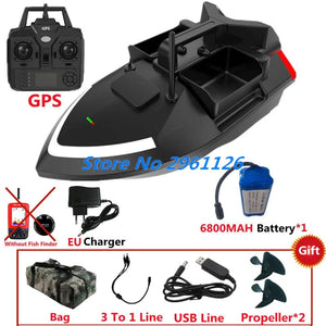 Planet Gates 500M 40GPS Point Remote Control Fishing Boat 2KG Load 6Hours LCD Display GPS Auto Return Cruise 3 Hopper High Speed RC Bait Boat