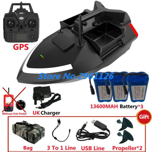 Planet Gates 500M 40GPS Point Remote Control Fishing Boat 2KG Load 6Hours LCD Display GPS Auto Return Cruise 3 Hopper High Speed RC Bait Boat