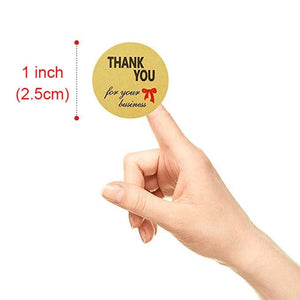 Planet Gates 500PCS 50-500pcs Natural Kraft Paper Thank You Stickers Seal Labes Dog Paw Print 1Inch Gift Packaging Stationery