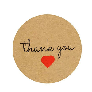 Planet Gates 500PCS 50-500pcs Natural Kraft Paper Thank You Stickers Seal Labes Dog Paw Print 1Inch Gift Packaging Stationery