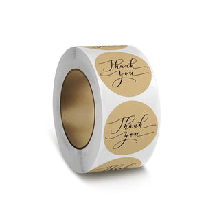 Planet Gates 500PCS 50-500pcs Natural Kraft Paper Thank You Stickers Seal Labes Dog Paw Print 1Inch Gift Packaging Stationery