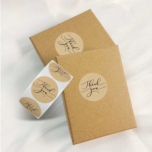 Planet Gates 500PCS 50-500pcs Natural Kraft Paper Thank You Stickers Seal Labes Dog Paw Print 1Inch Gift Packaging Stationery