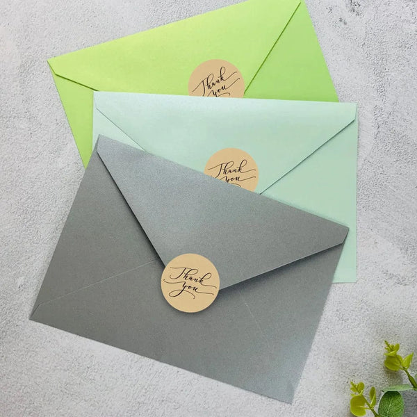 Planet Gates 500PCS 50-500pcs Natural Kraft Paper Thank You Stickers Seal Labes Dog Paw Print 1Inch Gift Packaging Stationery