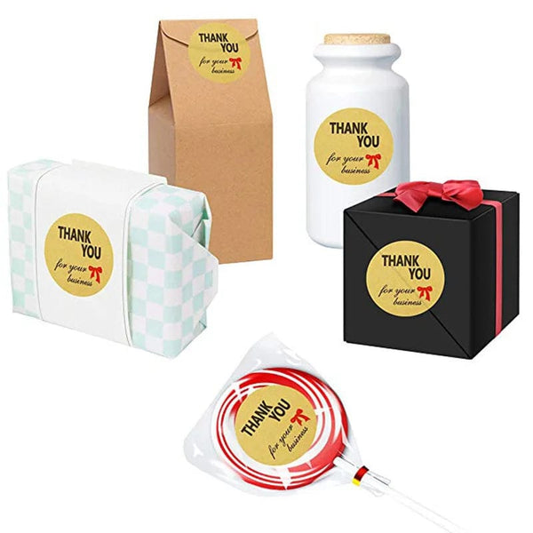 Planet Gates 500PCS 50-500pcs Natural Kraft Paper Thank You Stickers Seal Labes Dog Paw Print 1Inch Gift Packaging Stationery