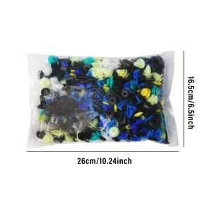 Planet Gates 500pcs 500/100PCS Mixed Auto Fastener Vehicle Car Bumper Clips Retainer Fastener Rivet Door Panel Fender Liner Universal Fit All Car