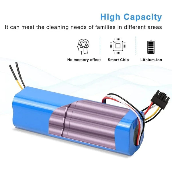 Planet Gates 5090-12800mAh / Poland Aleaivy 12800mAh Li-ion Battery for CECOTEC CONGA 4090 5090 3090 1690 1890 2090 Robot Vacuum Cleaner 14.4V 18650 Battery Packs