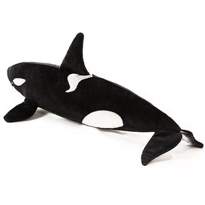 Planet Gates 50cm-130cm Lifelike Orcinus Orca Black Whale Plush Toys Big Fish Cloth Doll Shark Stuffed Sea Animals Children Birthday Gift