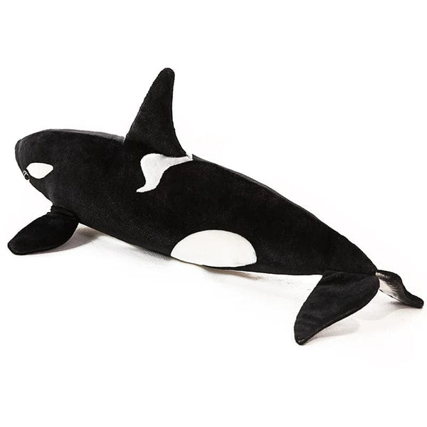 Planet Gates 50cm-130cm Lifelike Orcinus Orca Black Whale Plush Toys Big Fish Cloth Doll Shark Stuffed Sea Animals Children Birthday Gift