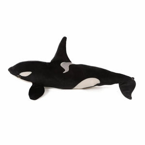 Planet Gates 50cm-130cm Lifelike Orcinus Orca Black Whale Plush Toys Big Fish Cloth Doll Shark Stuffed Sea Animals Children Birthday Gift