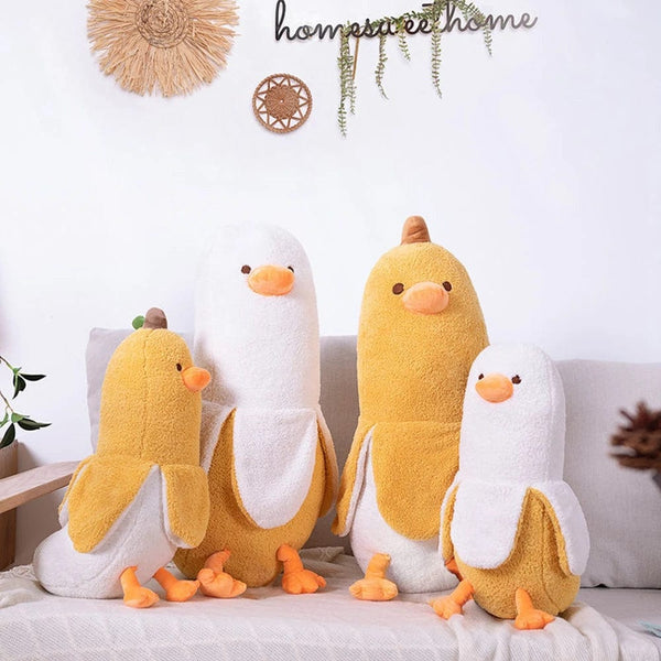 Planet Gates 50CM Peeled Banana Plush Toy Cute Anxiety Make A Friend Duck Throw Pillow  Doll Send Children Christmas Birthday Presents
