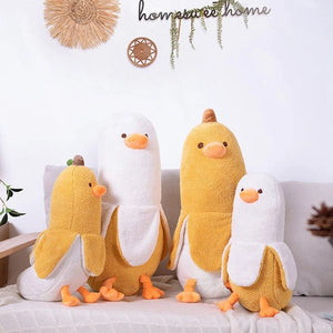 Planet Gates 50CM Peeled Banana Plush Toy Cute Anxiety Make A Friend Duck Throw Pillow  Doll Send Children Christmas Birthday Presents